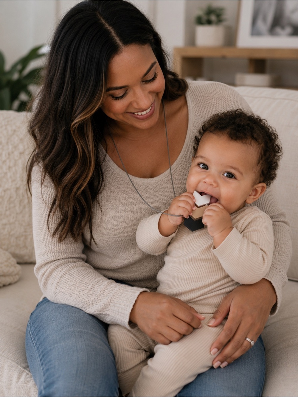 Itzy Ritzy Chevron Teething Necklace - Picture 6 of 8